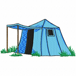 Camping Embroidery Design 10